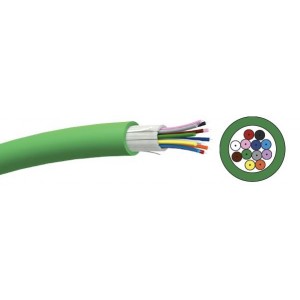 12 fibers, OM4 50/125, Tight buffered, Up to 40Gbps ethernet supported, 2100 m, 6,7mm